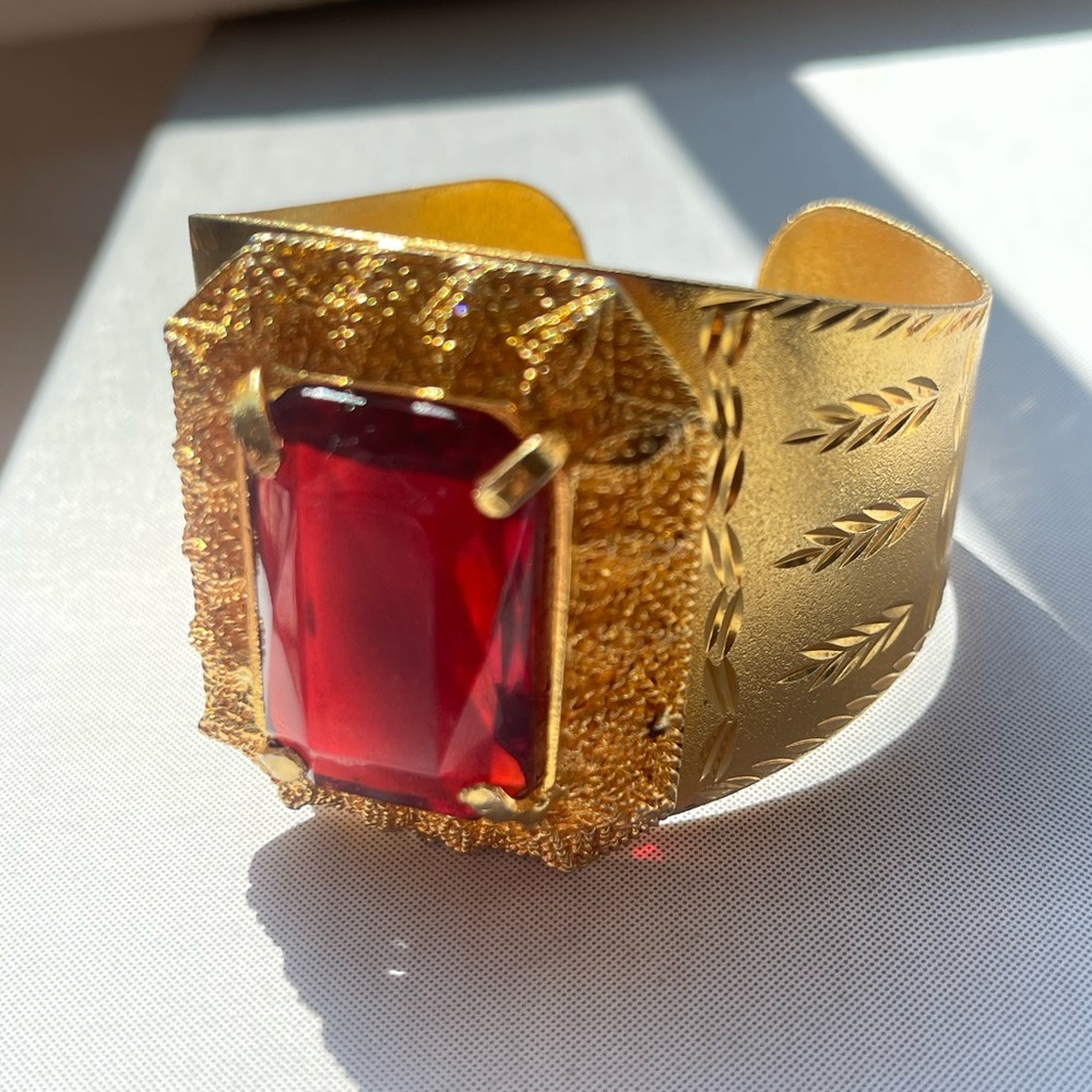 Custom made red Nefertiti bangle aesthetic